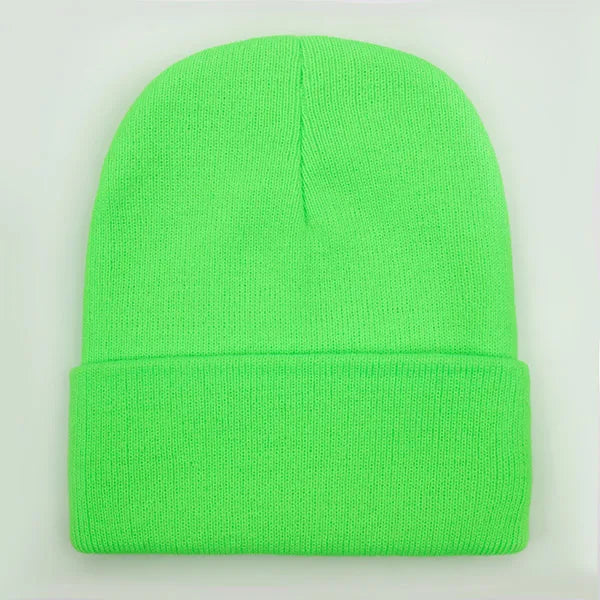 Solid Unisex Beanie Autumn Winter Wool Blends Soft Warm Knitted Cap