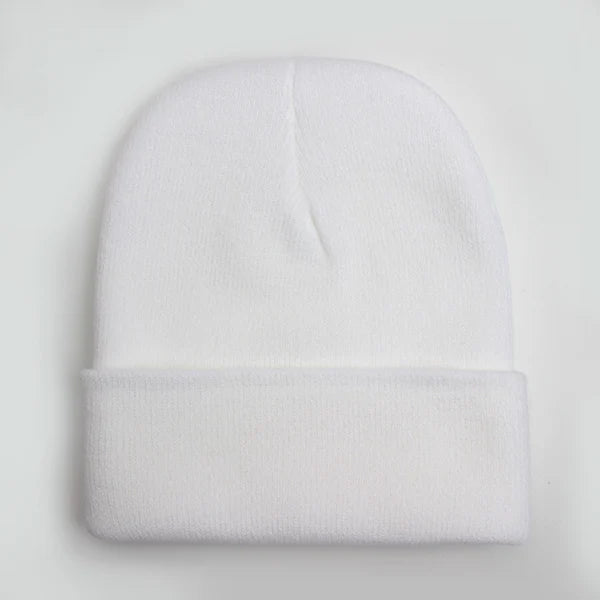 Solid Unisex Beanie Autumn Winter Wool Blends Soft Warm Knitted Cap