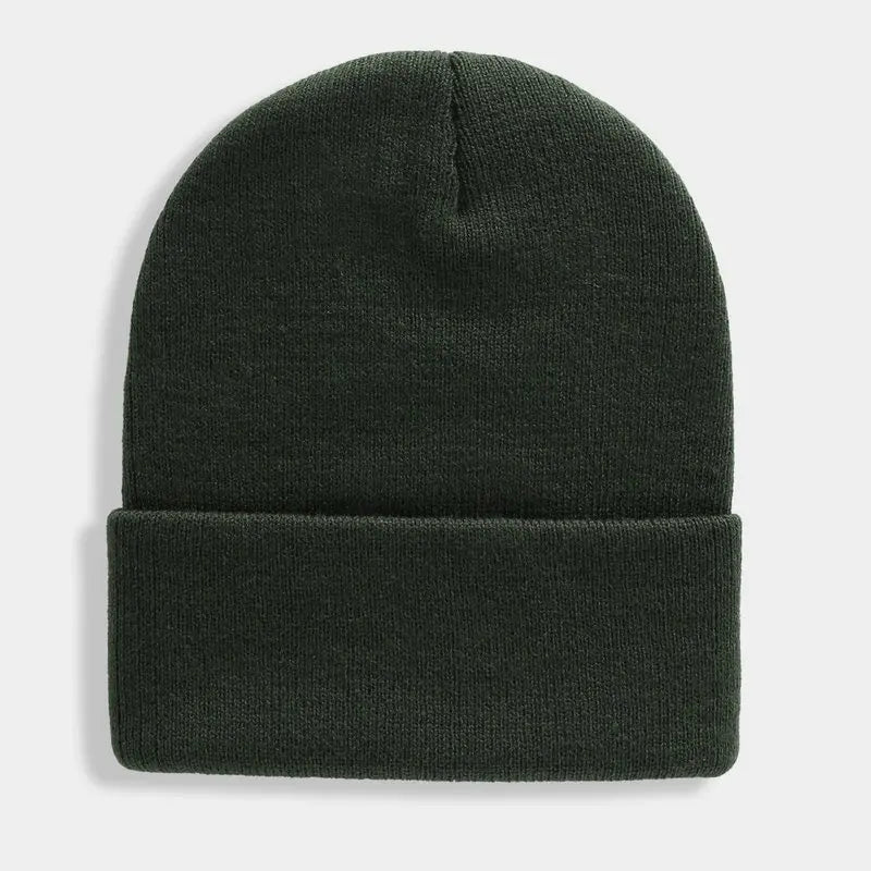 Solid Unisex Beanie Autumn Winter Wool Blends Soft Warm Knitted Cap