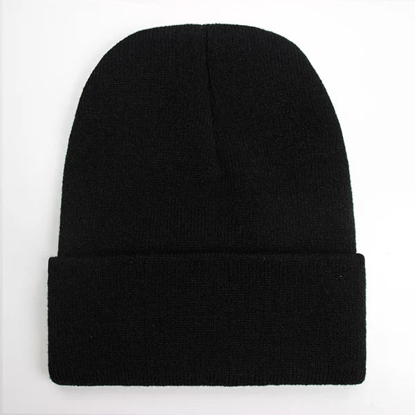 Solid Unisex Beanie Autumn Winter Wool Blends Soft Warm Knitted Cap