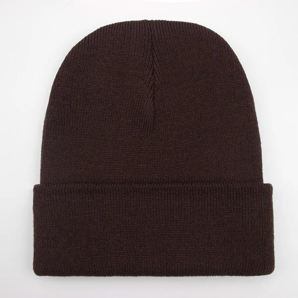 Solid Unisex Beanie Autumn Winter Wool Blends Soft Warm Knitted Cap