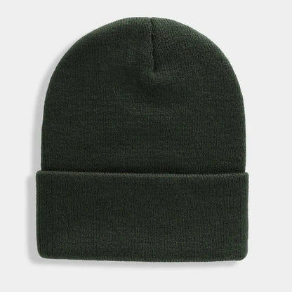 Solid Unisex Beanie Autumn Winter Wool Blends Soft Warm Knitted Cap 