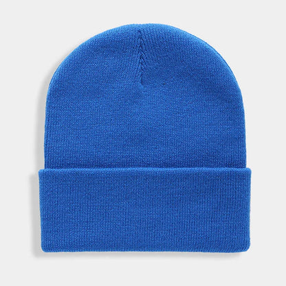 Solid Unisex Beanie Autumn Winter Wool Blends Soft Warm Knitted Cap 